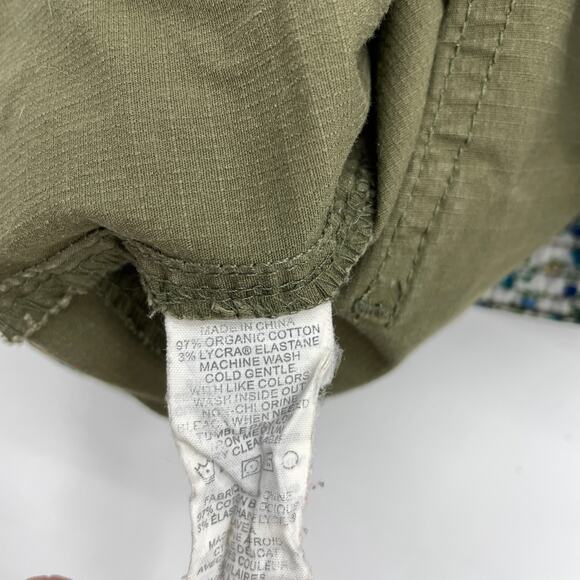 PRANA Pants Capri Length Cotton Mid Rise Outdoor Womens 6 Green Outdoor Dark - Picture 4 of 8